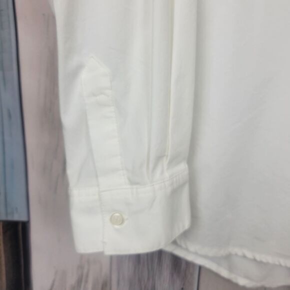 Magaschoni White Split Neck Long Sleeve Blouse Top Size 1X - Picture 5 of 7